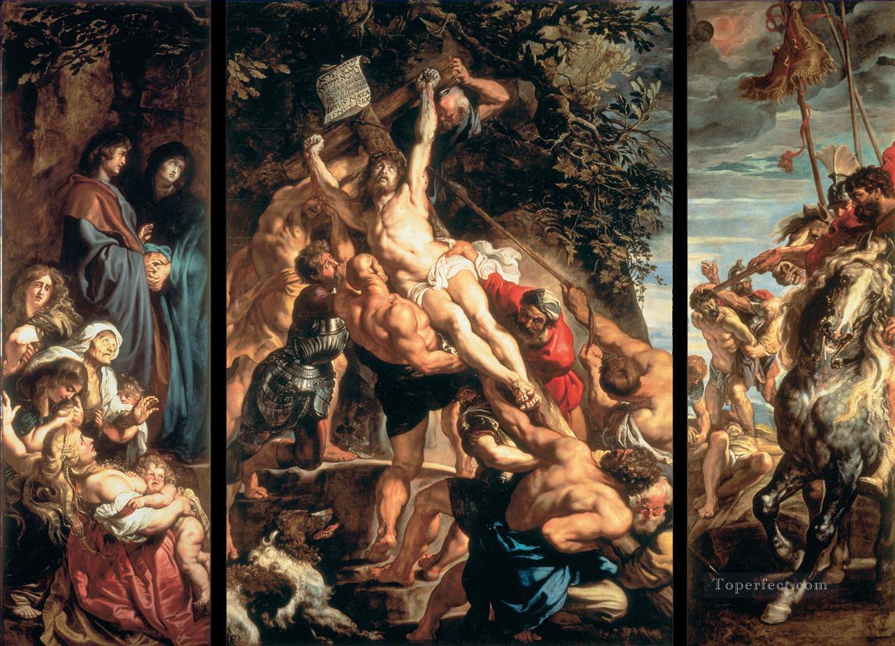 Levantamiento de la Cruz Barroco Peter Paul Rubens Pintura al óleo